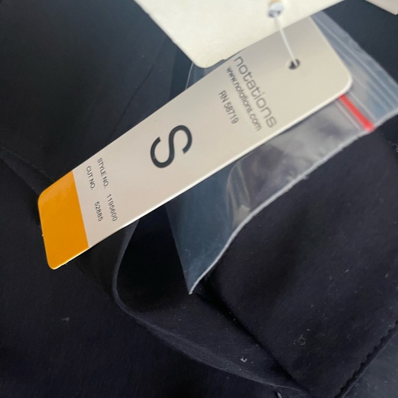 New Notations Black Polyester Shirt S - Picture 6 of 8